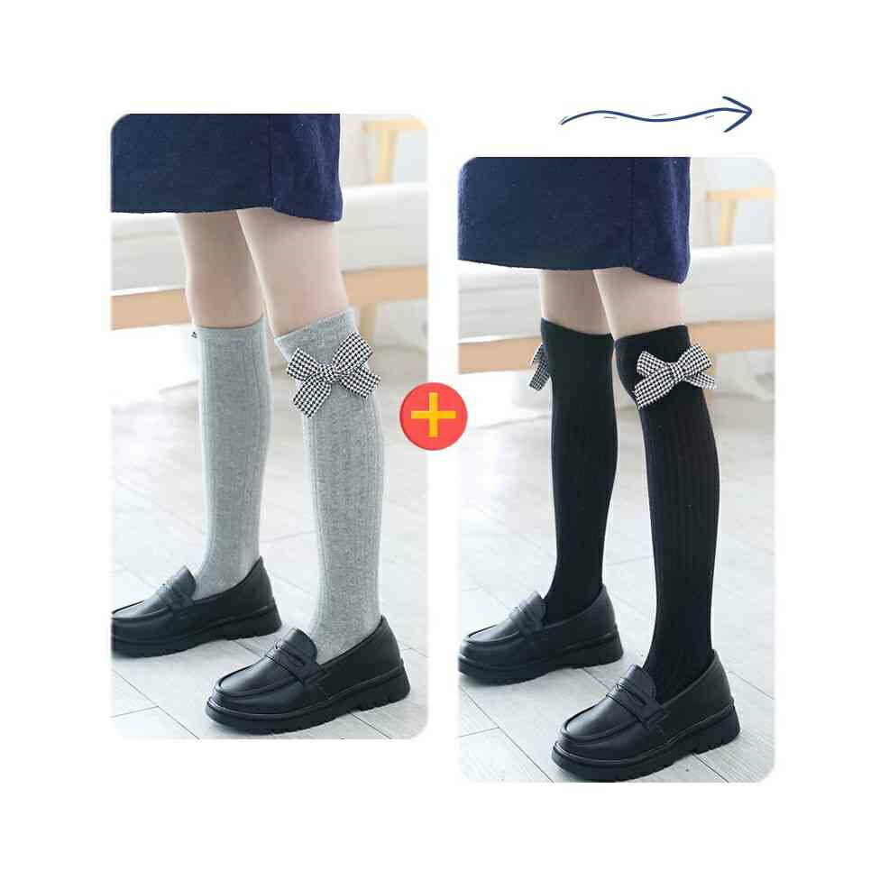 【送料無料】リボン靴下 普段使い お出かけ 学生靴下 かわいい リボン付き カジュアルソックス おしゃれ レッグウェア 女児 2