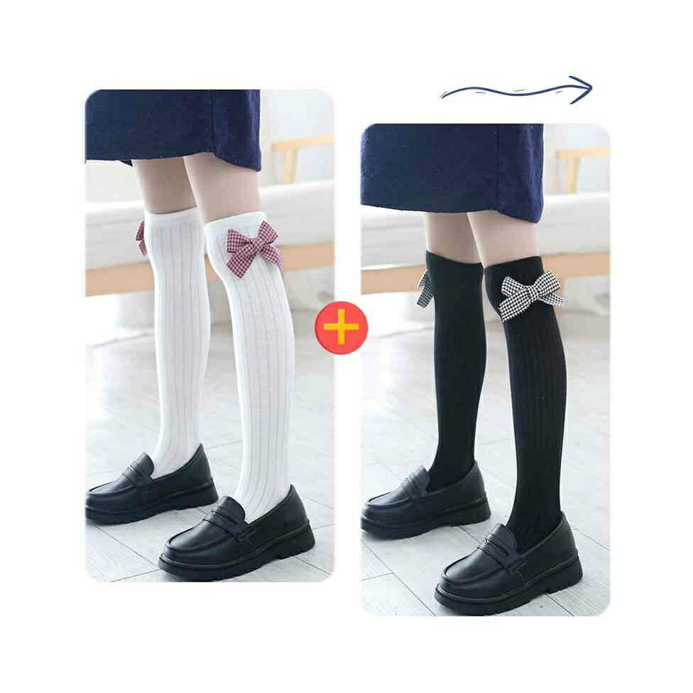 【送料無料】リボン靴下 普段使い お出かけ 学生靴下 かわいい リボン付き カジュアルソックス おしゃれ レッグウェア 女児 3