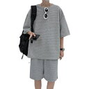 【送料無料】ハーフパンツ ルームウェア Tシャツ 薄手 半袖 快適 セットアップ 大きいサイズ ゆったり 無地 上下セット 部屋着 夏用 カジュアル パジャマ ...