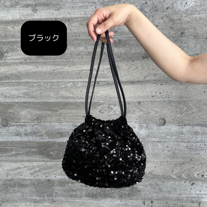 【メール便送料無料】スパンコール 巾着バッグ スパンコール バッグ 巾着 トート 巾着バッグ 巾着袋 トートバッグ ショルダー ショルダーバッグ 斜めがけバッグ ミニバッグ スパンコール レディース 小さめ ミニ おしゃれ オシャレ シルバー 軽量
