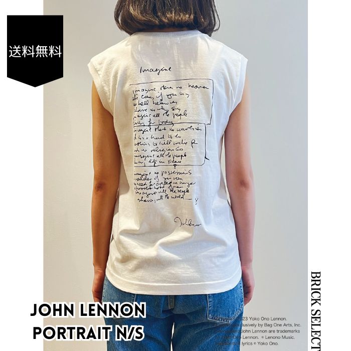 乐天商城 - 【50％OFF】John Lennon portrait N/S T-shirt Tシャツ 半袖T レディース メンズ 女性 男性 レディースウェア メンズウェア トップス コットン 綿100％