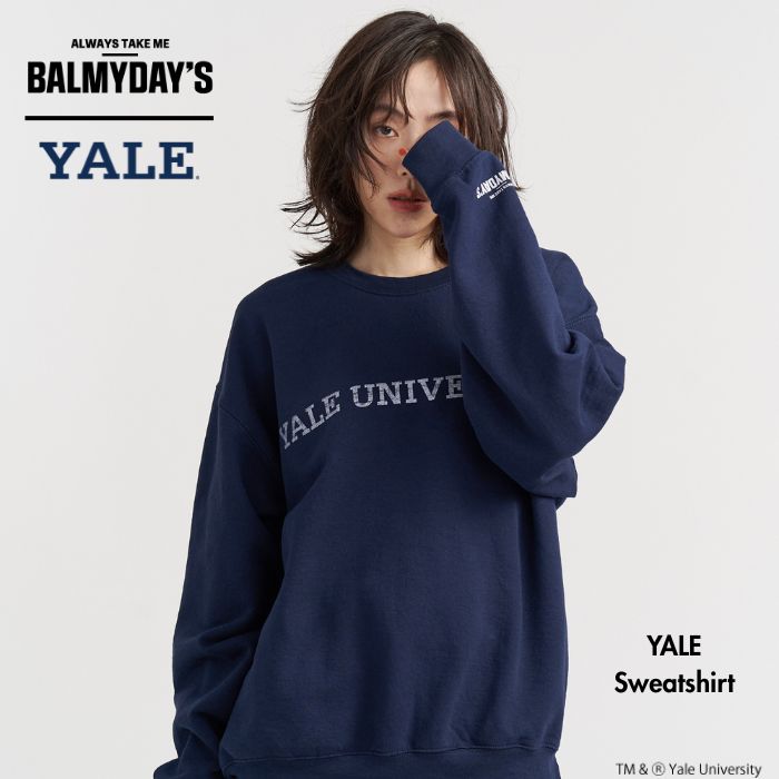 Rakuten - 【40％OFF】YALE Sweatshirt カレッジ スウェット トレーナー ユニセックス メンズ レディース ビッグシルエット ロゴ アメリカンカジュアル