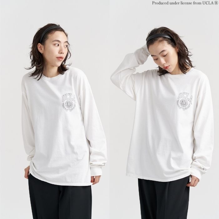 【50％OFF】UCLA LS Tee カレッジ 長袖Tシャツ ロンT カレッジTシャツ 大学ロゴ メンズ レディース ユニセックス トレンドファッション ビッグシルエット ペアコーデ 秋冬 春服 brick-select-10000348 BRICK SELECT サンプル画像2