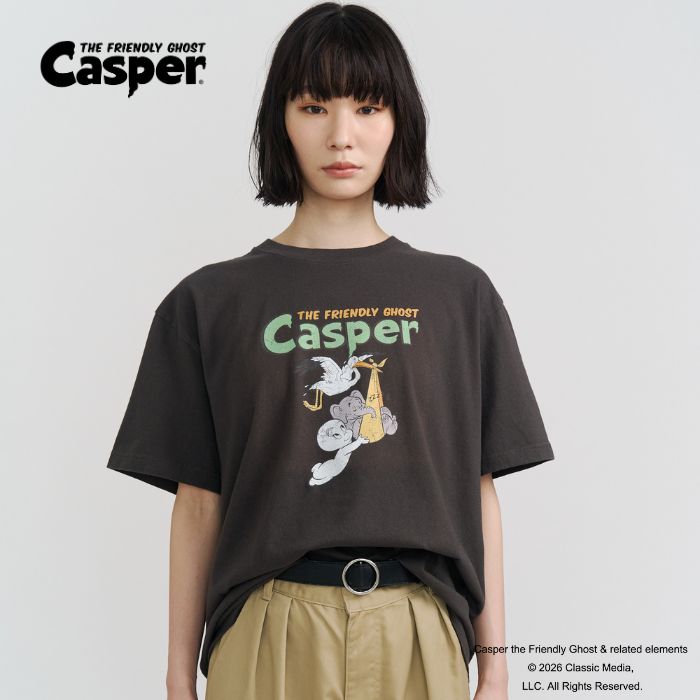 Rakuten - CASPER S/S TEE 1 キャスパー 半袖Tシャツ レディース グラフィックT プリントT カジュアル ストリート 韓国ファッション トップス 春 夏 ゆったり