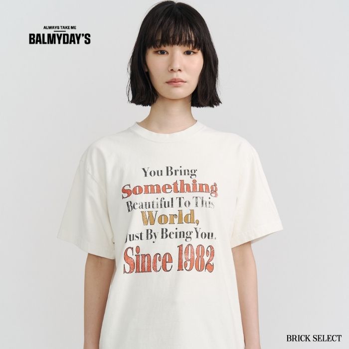 Rakuten - S/S TEE 2 オリジナル ピグメント染め Tシャツ 半袖 プリントT レディース メンズ ユニセックス ヴィンテージ風 古着風 カジュアル ストリート 韓国ファッション 春 夏