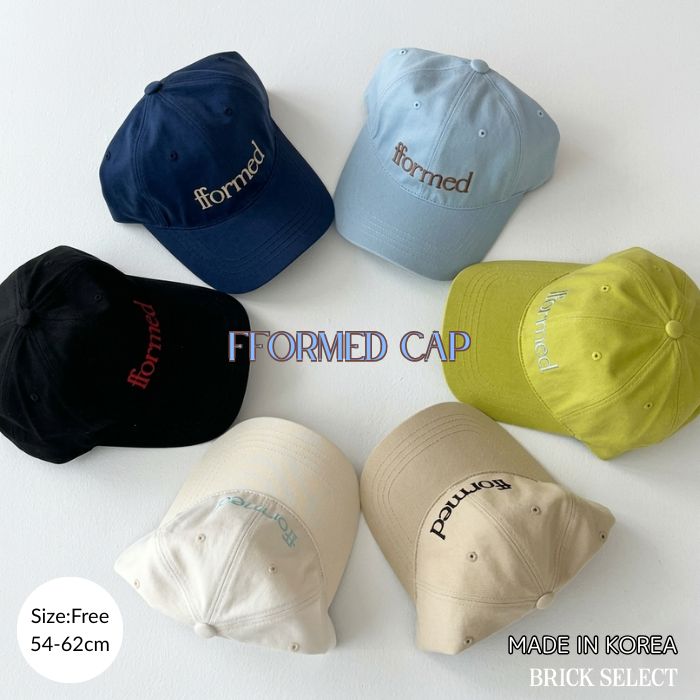 fformedキャップ デイリーユース レディース ロゴキャップ 韓国ファッション 韓国トレンド 配色 ツバ広 帽子 春 夏 秋 冬 かわいい カジュアル ストリート コットン K-POP 人気 紫外線対策 小顔効果 6パネル 深め デイリーユース アウトドア