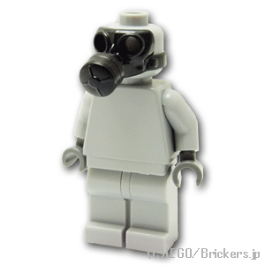 レゴ カスタム パーツ ミニフィグ ガスマスク GS00 CA1 キャニスター 付き [ Black / ブラック ] | lego ミニフィギュア 人形 ミリタリー 装備 マスク
