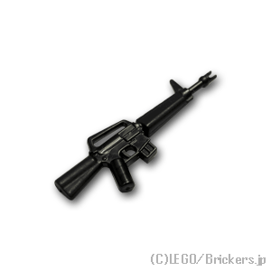 レゴ カスタム パーツ ミニフィグ アサルトライフル M16A1 [Black/ブラック] | レゴ互換品 ミニフィギュア 人形 ミリタリー 武器 銃 ライフル