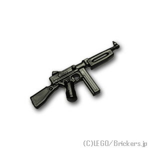 レゴ カスタム パーツ ミニフィグ サブマシンガン M1A1 トンプソン [Black/ブラック] | レゴ互換品 ミニフィギュア 人形 ミリタリー 武器 銃 マシンガン 機関銃
