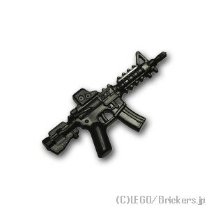 レゴ カスタム パーツ ミニフィグ アサルトライフル M5 CQB [Black/ブラック] | レゴ互換品 ミニフィギュア 人形 ミリタリー 武器 銃 ライフル