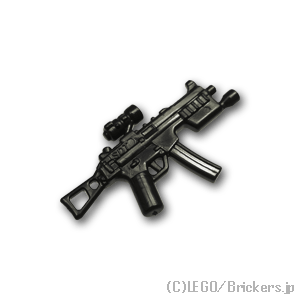 レゴ カスタム パーツ ミニフィグ サブマシンガン MP10 [Black/ブラック] | レゴ互換品 ミニフィギュア 人形 ミリタリー 武器 銃 マシンガン 機関銃