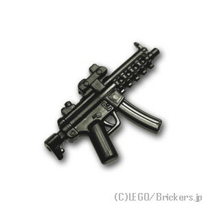 レゴ カスタム パーツ ミニフィグ サブマシンガン MP5A3 リフレックスサイト付き [Black/ブラック] | レゴ互換品 ミニフィギュア 人形 ミリタリー 武器 銃 マシンガン 機関銃
