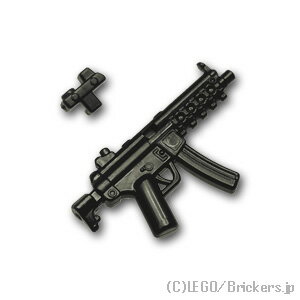 レゴ カスタム パーツ ミニフィグ サブマシンガン MP5A3 リフレックスサイト付き [Black/ブラック] | レゴ互換品 ミニフィギュア 人形 ミリタリー 武器 銃 マシンガン 機関銃