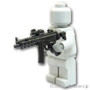 レゴ カスタム パーツ ミニフィグ サブマシンガン MP5A3 リフレックスサイト付き [Black/ブラック] | レゴ互換品 ミニフィギュア 人形 ミリタリー 武器 銃 マシンガン 機関銃
