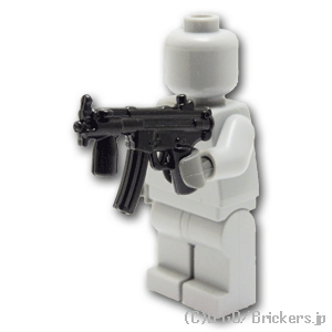 レゴ カスタム パーツ ミニフィグ サブマシンガン MP5KS [Black/ブラック] | レゴ互換品 ミニフィギュア 人形 ミリタリー 武器 銃 マシンガン 機関銃