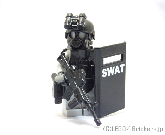 レゴ カスタム パーツ ミニフィグ S.W.A.T. アルファ1セット [Black/ブラック] | レゴ互換品 ミニフィギュア 人形 ミリタリー スワット 武器 装備 swat 特殊部隊