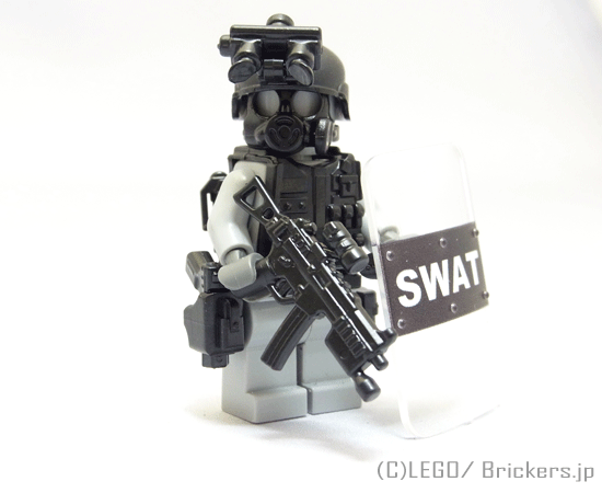 レゴ カスタム パーツ ミニフィグ S.W.A.T. ポイントマンセット [Black/ブラック] | レゴ互換品 ミニフィギュア 人形 ミリタリー スワット 武器 装備 swat 特殊部隊