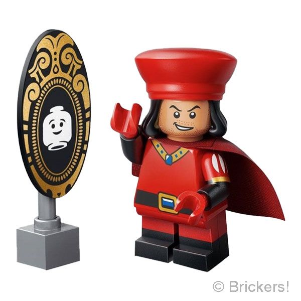 ●レゴ ミニフィギュア シュレックシリーズ ●商品名：レゴ ミニフィグ／ロード・ファークアード ※付属パーツは全て揃っています。 ※商品写真はディフォルメされています。（足や腰のひねりなど） ※未使用品のお届けになりますが、商品の性質上、細かなキズなどがある場合があります。 ※中身確認のため開封後ビニールに入れ替えてパックしております。