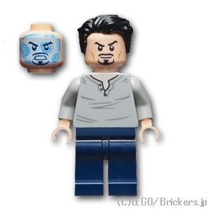 レゴ スーパー・ヒーローズ ミニフィグ トニー・スターク - オープンネックシャツ #76167| LEGO純正品の フィギュア 人形 ミニフィギュア