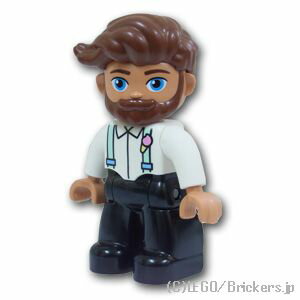 レゴ デュプロ ミニフィグ フィグ/人形 フィギュア -あごひげのあるお父さん | LEGO純正品の フィギュア 人形 ミニフィギュア