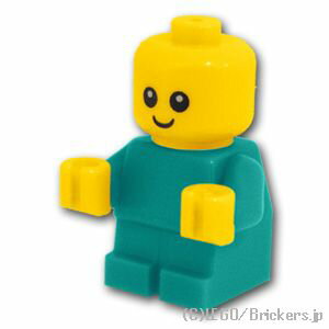 レゴ タウン&シティ ミニフィグ 赤ちゃん - ダークターコイズボディ| LEGO純正品の フィギュア 人形 ミニフィギュアのサムネイル