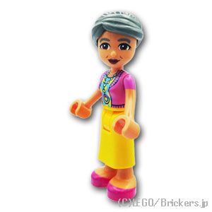 レゴ フレンズ ミニフィグ フレンズ おばあちゃん - ロングスカート| LEGO純正品の フィギュア 人形 ミニフィギュア