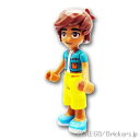 レゴ フレンズ ミニフィグ フレンズ レオ - ターコイズのジャケットに黄色のズボン | LEGO純正品の フィギュア 人形 ミニフィギュア