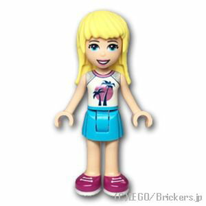 レゴ フレンズ ミニフィグ ステファニー - ヤシの木のシャツとスカート LEGO純正品の フィギュア 人形 ミニフィギュア