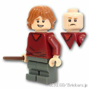 レゴ ハリー ポッター ミニフィグ ロン ウィーズリー ダークレッドセーター ミディアムレッグ LEGO純正品の フィギュア 人形 ミニフィギュア