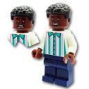 レゴ その他のミニフィグ ミニフィグ サッカー観戦者 - ストライプのシャツ| LEGO純正品の フィギュア 人形 ミニフィギュア