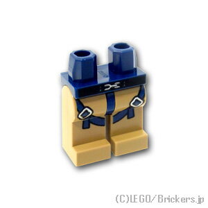 レゴ パーツ ミニフィグ レッグ - ダークブルーストラップとシルバーバックル [ Dark Blue / ダークブルー ] | LEGO純正品の バラ 売り