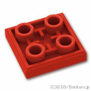 レゴ パーツ タイル 2 x 2 - 反転 [ Red / レッド ] | LEGO純正品の バラ 売り