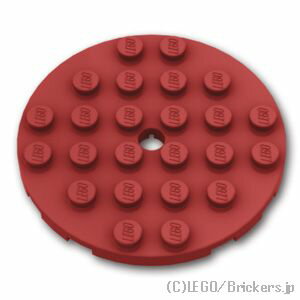 レゴ パーツ プレート 6 x 6 - ラウンド [ Dark Red / ダークレッド ] | LEGO純正品の バラ 売り