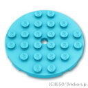 レゴ パーツ プレート 6 x 6 - ラウンド [ Md,Azure / ミディアムアズール ] | LEGO純正品の バラ 売り