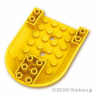 レゴ パーツ 航空機 胴体前方 6 x 8 - ボトム [ Yellow / イエロー ] | LEGO純正品の バラ 売り