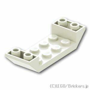 レゴ パーツ 逆スロープ 45°カットアウト - 6 x 2 [ White / ホワイト ] | LEGO純正品の バラ 売り