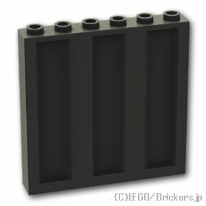 レゴ パーツ パネル 1 x 6 x 5 - 波形 [ Black / ブラック ] | LEGO純正品の バラ 売り