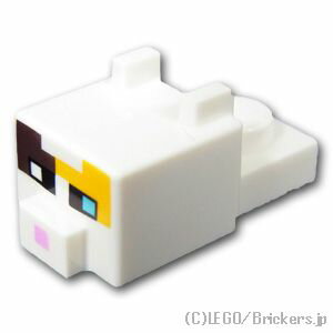 レゴ パーツ イリジャーのネコの顔 - マインクラフ [ White / ホワイト ] | LEGO純正品の バラ 売り