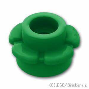 レゴ パーツ プレート 1 x 1 ラウンド - 5フラワーエッジ [ Green / グリーン ] | LEGO純正品の バラ 売り