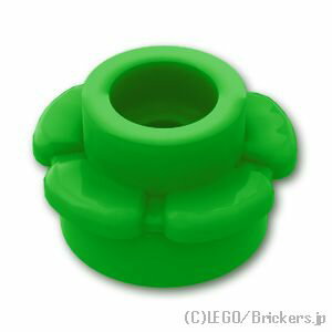 レゴ パーツ プレート 1 x 1 ラウンド - 5フラワーエッジ [ Bt,Green / ブライトグリーン ] | LEGO純正品の バラ 売り