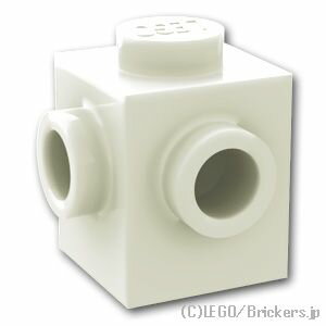 レゴ パーツ ブロック 1 x 1 - 2面スタッド 隣接 [ White / ホワイト ] | LEGO純正品の バラ 売り