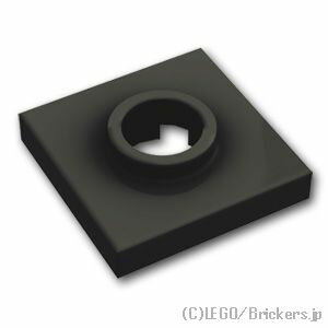 レゴ パーツ タイル 2 x 2 - ターンテーブル ベース [ Black / ブラック ] | LEGO純正品の バラ 売り