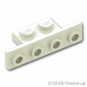 レゴ パーツ ブラケット 1 x 2 / 1 x 4 [ White / ホワイト ] | LEGO純正品の バラ 売り