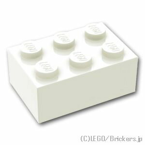 ●レゴ パーツ - ブロック ●商品名：ブロック 2 x 3 ●色：[White / ホワイト] ●エレメント ID：300201/300251 ●デザイン ID：3002