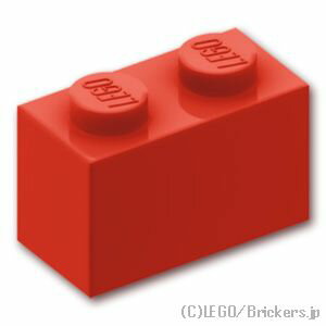 レゴ パーツ ブロック 1 x 2 [ Red / レッド ] | LEGO純正品の バラ 売り