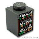 レゴ パーツ ブロック 1 x 1 - 薬品が並んだ棚 [ Dark Bluish Gray / ダークグレー ] | LEGO純正品の バラ 売り