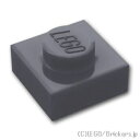 レゴ パーツ プレート 1 x 1 [ Dark Bluish Gray / ダークグレー ] | LEGO純正品の バラ 売り