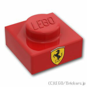 レゴ パーツ プレート 1 x 1 - フェラーリ エンブレム Red / レッド LEGO純正品の バラ 売り