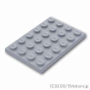 レゴ パーツ プレート 4 x 6 [ Light Bluish Gray / グレー ] | LEGO純正品の バラ 売り