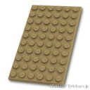 レゴ パーツ プレート 6 x 10 [ Dark Tan / ダークタン ] | LEGO純正品の バラ 売り
